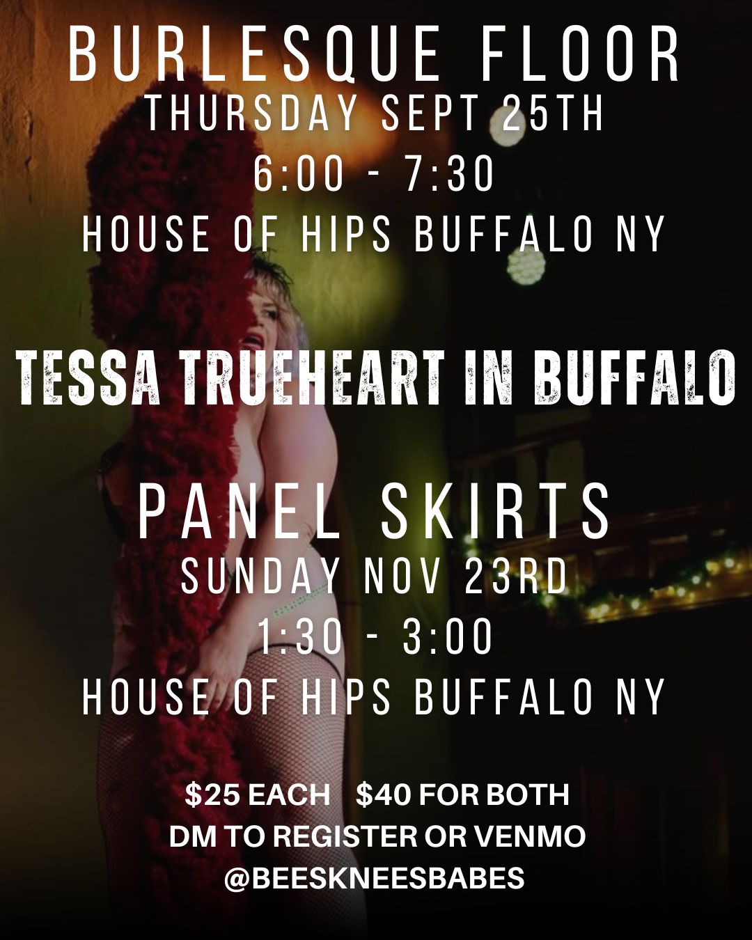 Tessa TrueHeart Workshops in Buffalo