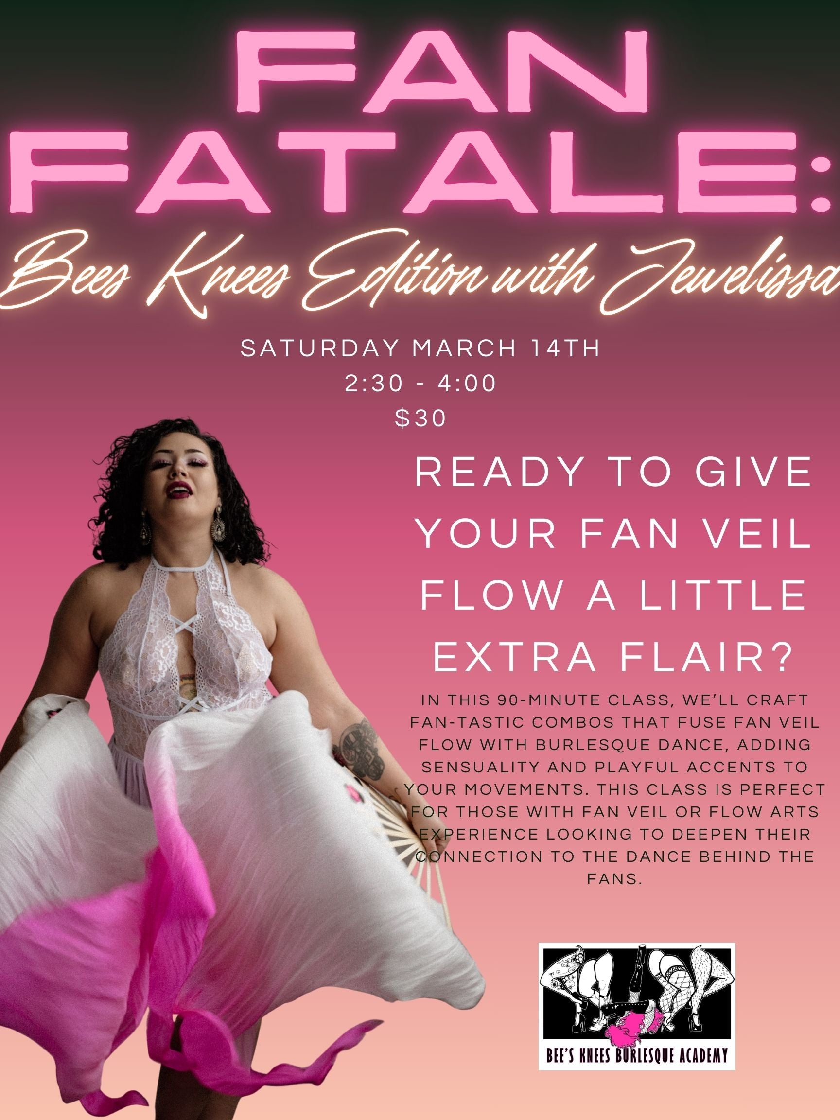 Fan Fatale workshop with Jewelissa